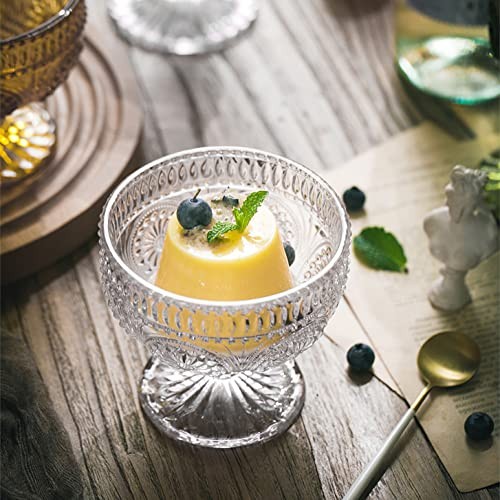 6 Pack Glass Dessert Bowls, 10 oz Mini Trifle Bowls, Glass Serving Bowls for gallery