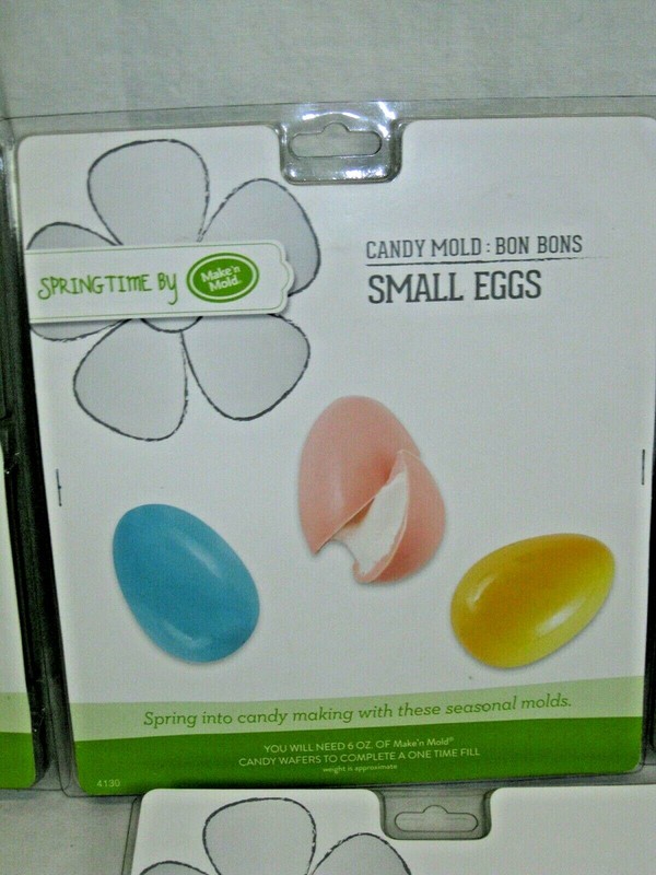 Make 'n Mold 4= Packages Candy Easter Eggs Flowers Spring Candy Pretzel NIP gallery