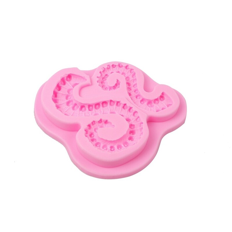 3D Octopus Tentacles Silicone Mold Sugarcraft Chocolate Mold Kitchen Baking Tool gallery