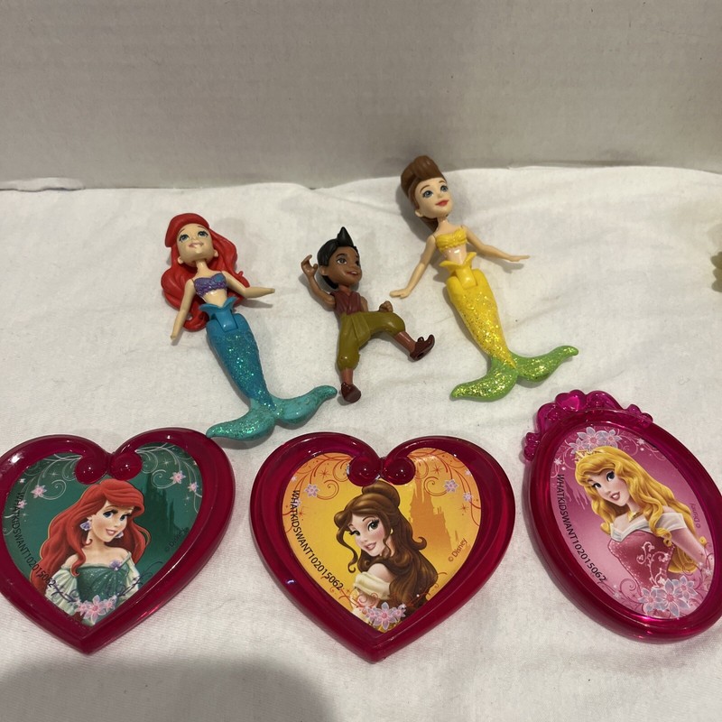 Bakery Craft Plastic Cupcake Toppers Disney Princesse Plastic Figures Mermaid