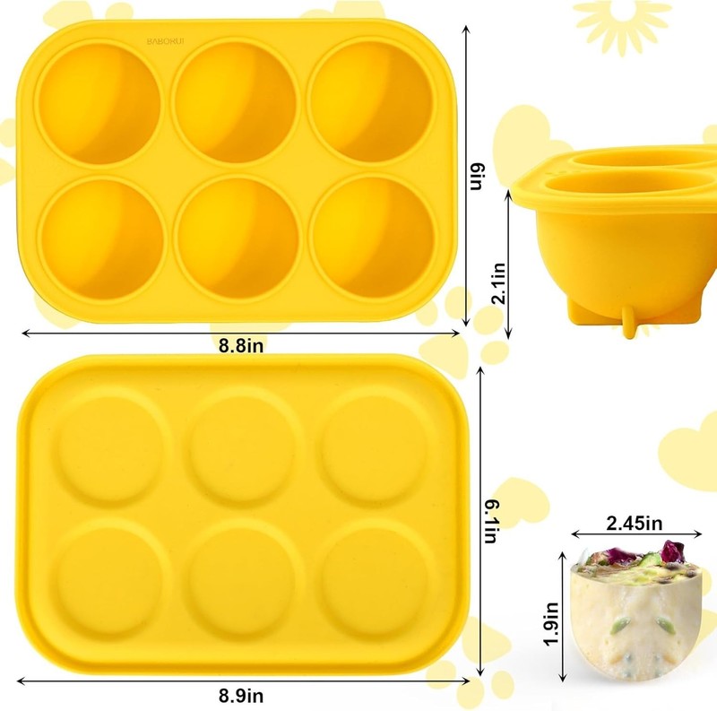 Dog Treat Molds with Lid for XLarge Pups 75lbs+, 6 Cavities gallery