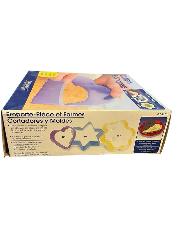 Cake Dough Cutters & Shapers Plastic Heart Star Flower Shapes 8" & 10" gallery
