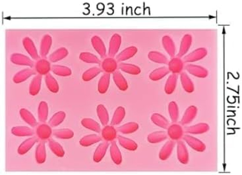 Daisy and Chrysanthemum Silicone Molds - Multi-Purpose Flower Shapes for Cake De gallery
