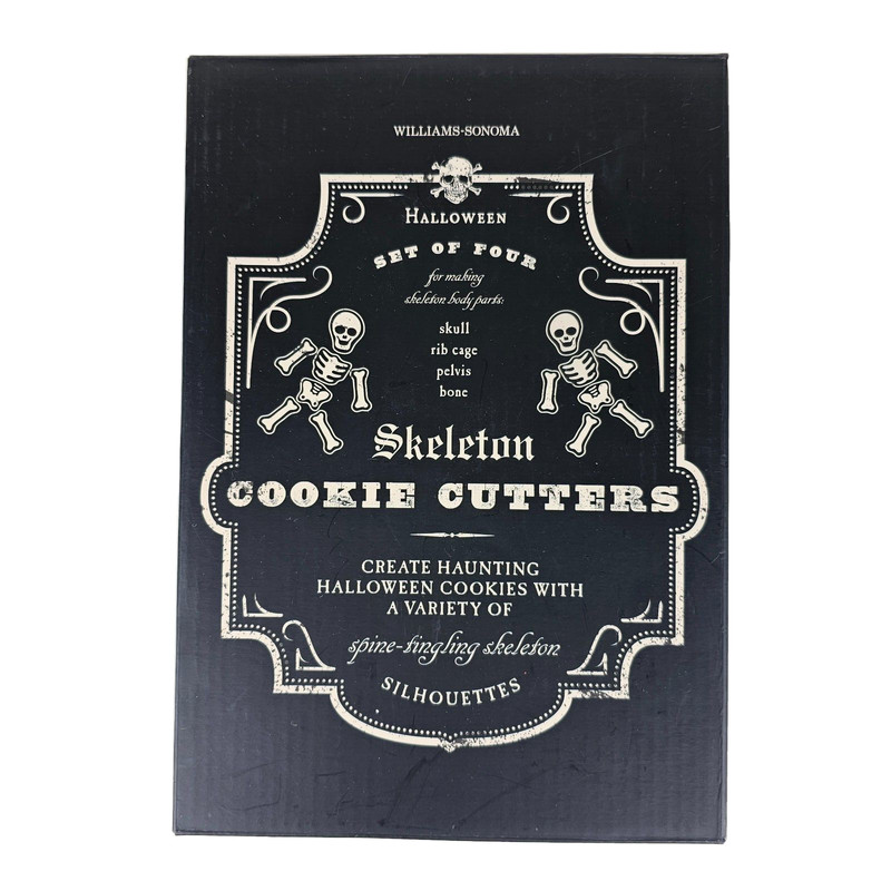 Williams-Sonoma Halloween Skeleton Cookie Cutter Skull Rib Cage Pelvis Bone Set