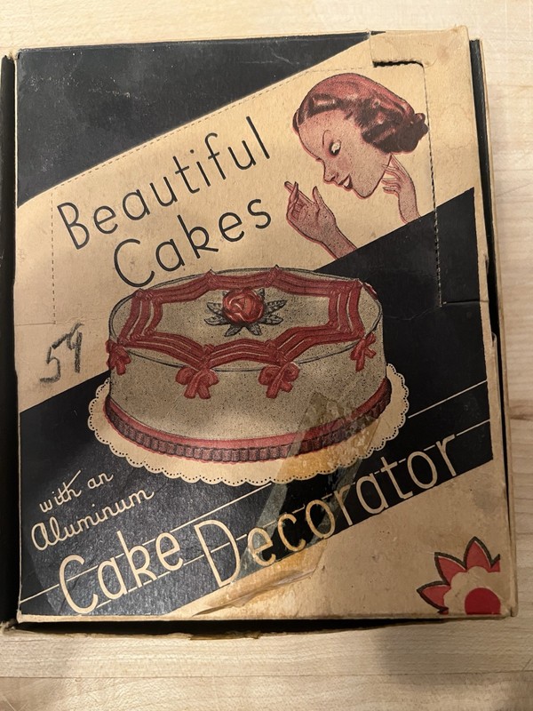 Vintage Beautiful Cakes With Aluminum Cake Decorator With 6 Tips, Original Box gallery
