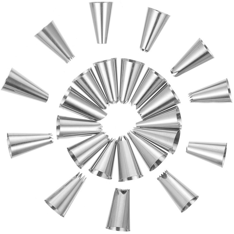 50Pcs Cake Decorating Tools with Food Grade Plastic Icing Tips and Couplers Kit