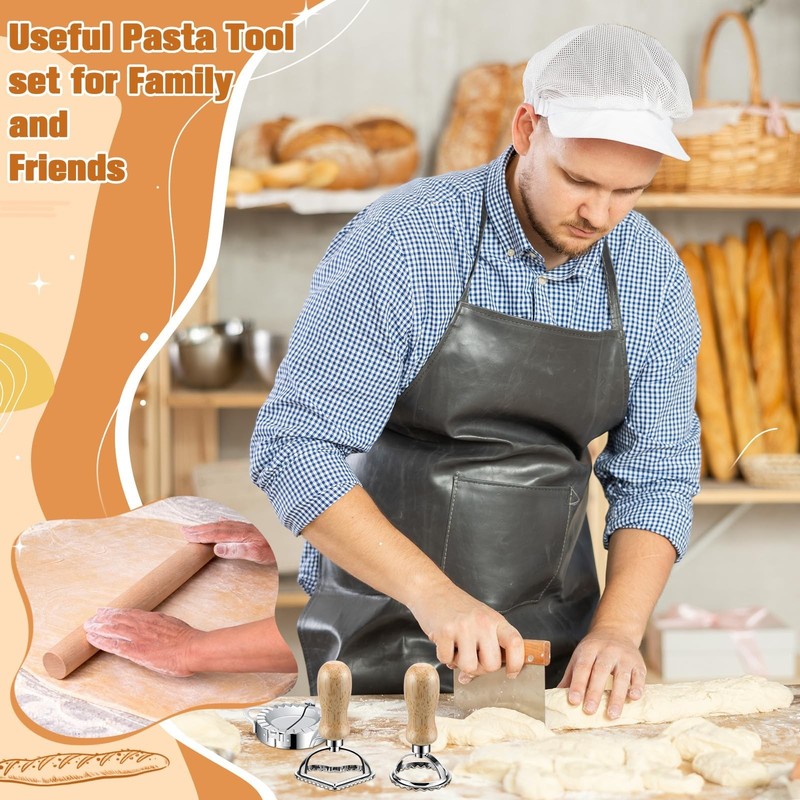 11 Pcs Pasta Making Tools Kit - Pasta Drying Rack, Gnocchi Board,Pasta Cutter... gallery
