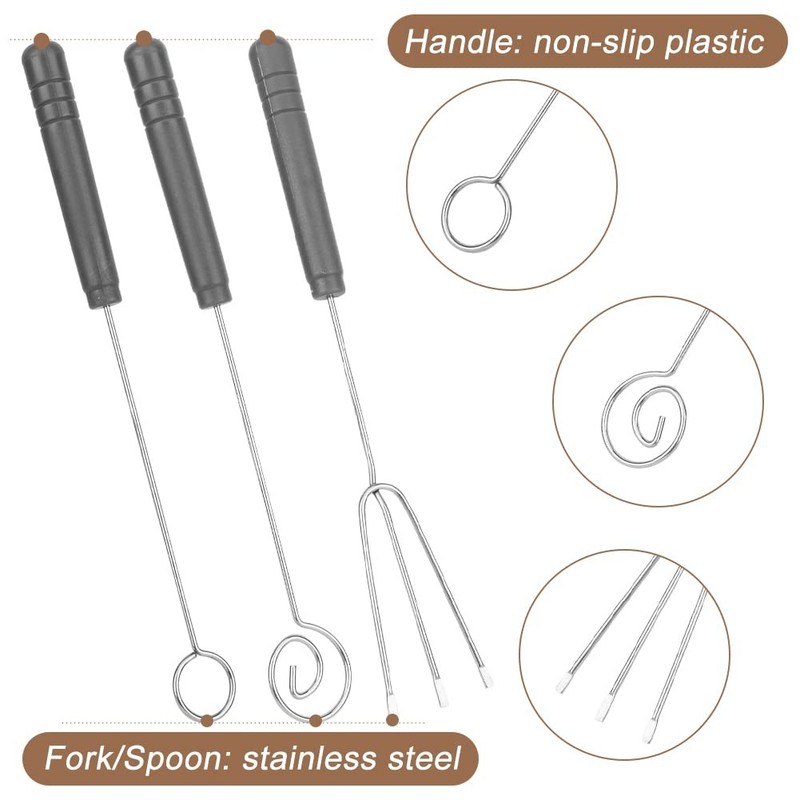 Chocolate Dipping Tool Set,2Pcs Drawing Decorating Spoon+3Pcs Candy Dipping T... gallery