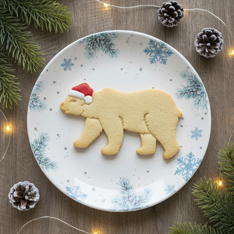 Christmas Polar Bear Cookie Cutter - Santa North Pole animal Antarctic wildlife gallery