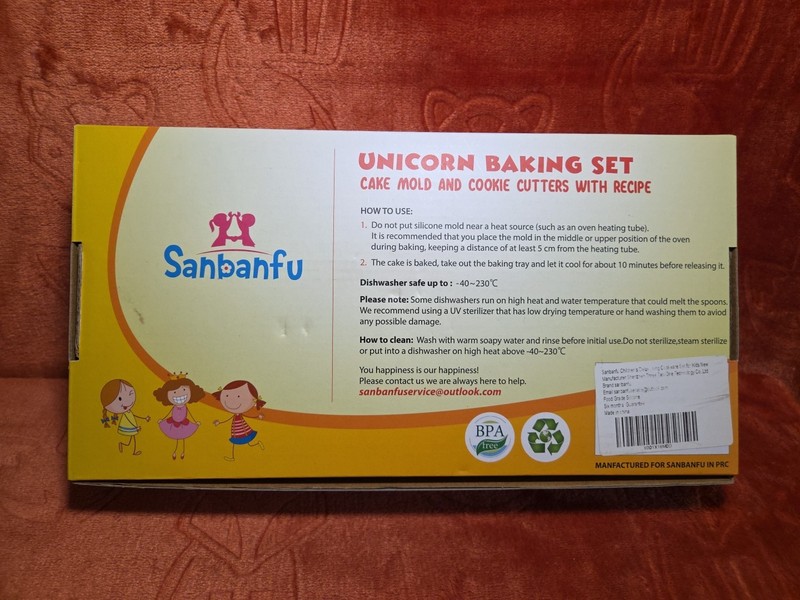 Unicorn Baking Set. Cake Mold and Cookie Cutters With Recipes. New gallery