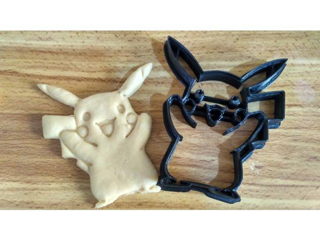 Pikachu 3 in Cookie Cutter Baking Gift Pokemon Multiple Colors Available