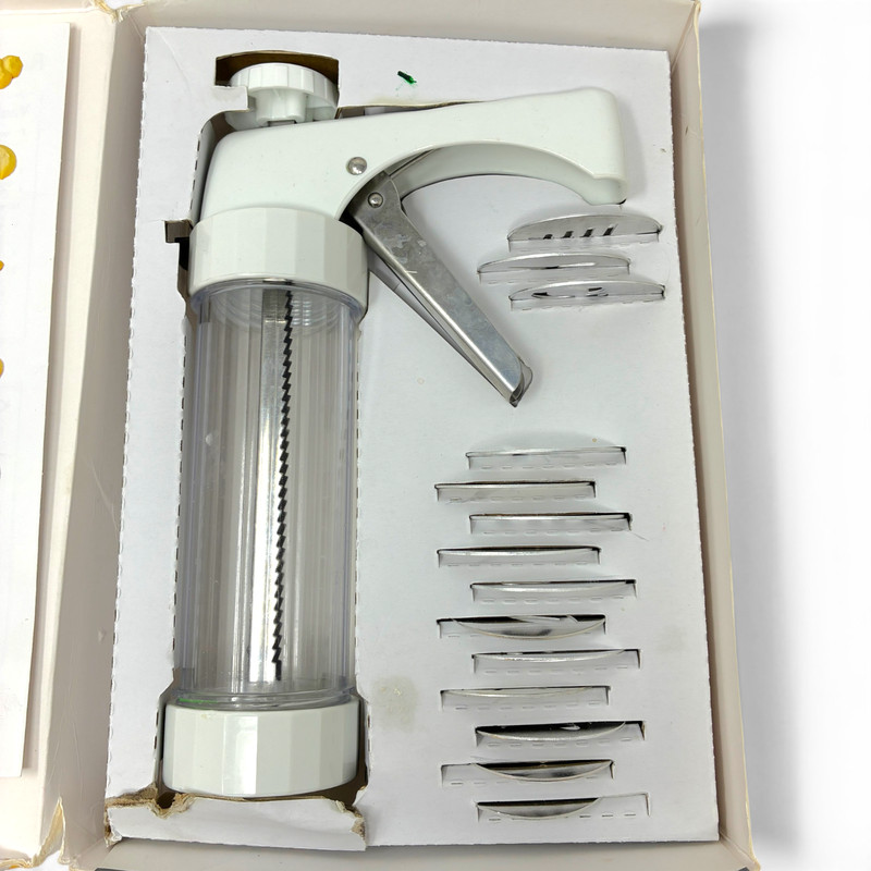 Kuhn Rikon 2460 Clear Cookie Press Spritz Dough Maker Complete Boxed Set 15 Pcs gallery