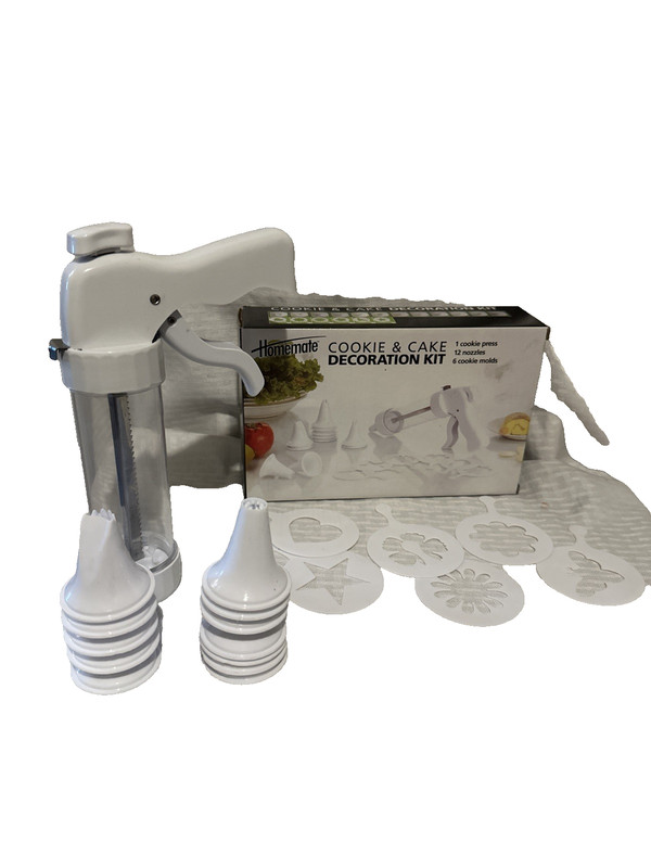 Homemate Cookie & Cake Decoration Kit Manual Press Preowned