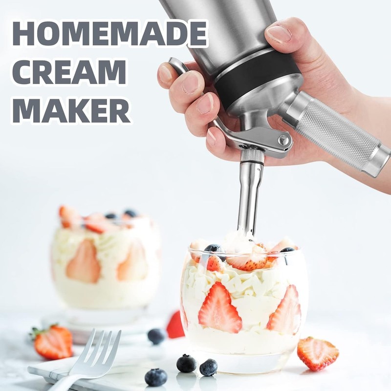 18-8 Stainless Steel Whipped Cream Dispenser Replacement Parts, Professional ... gallery