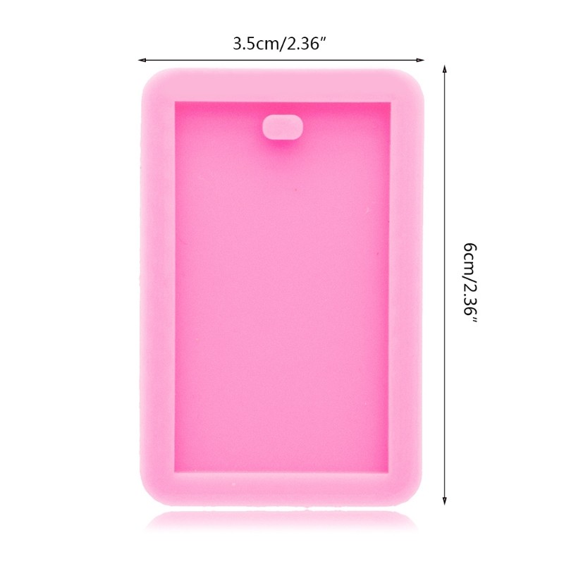 Rectangle Tag Keychain Silicone Mold with Hole for DIY Handmade Gift for Friend gallery