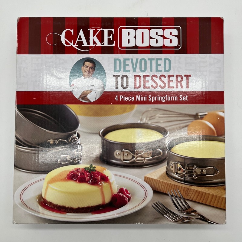 Cake Boss Mini Springform Devoted to Dessert Cheesecake Cake 4″ Buddy V Set of 4