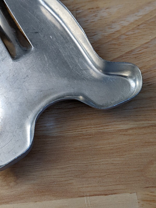 Vintage Metal Aluminum Christmas Cookie Cutter Gingerbread Man, 6" Tall handle gallery