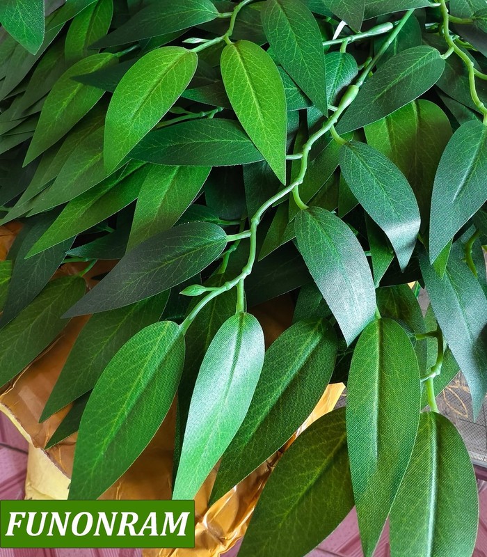 FUNORNAM 18x Italian Ruscus Greenery Stems 26" Artificial Silk Leaves Wedding De gallery