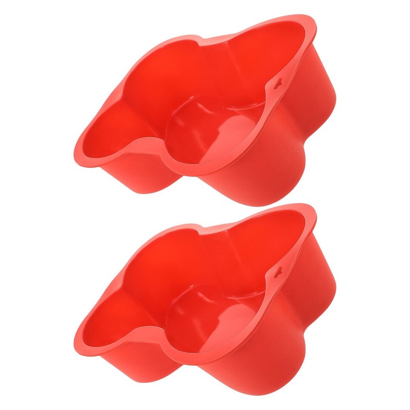 2Pcs Red Silicone Baking Mold Bone Shape Reusable Nonstick Cake Pans for Dogs gallery