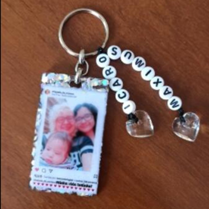 Rectangle Tag Keychain Silicone Mold with Hole for DIY Handmade Gift for Friend gallery