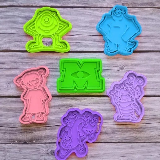 Monsters Cookie Cutter Set – 6 Funny Characters Baking Molds for Kids