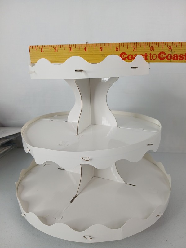 3-Tiered Cupcake Stand Tower White Party Display Pastry Holder #238A gallery