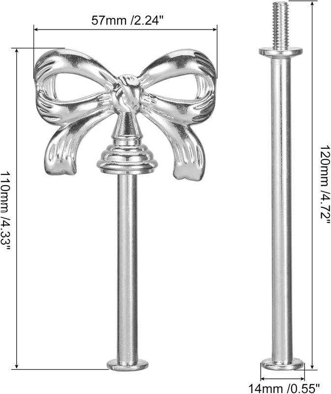 4 Set 2-Tier Cupcake Stand Hardware Handles, Zinc Alloy Cake Plate Stand Handle gallery