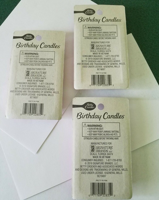 Betty Crocker 16 Count Pretty In Pink Birthday Candles 2.75" High New Sealed gallery