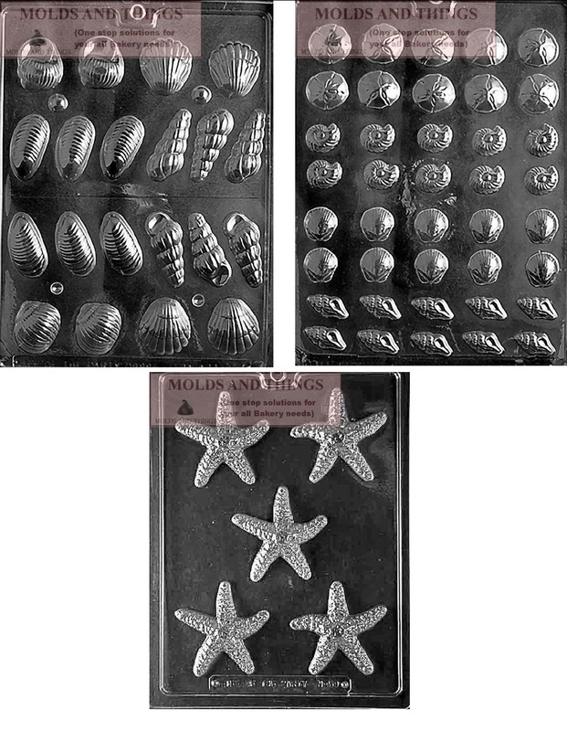 Sea Shell Starfish Chocolate Candy Mold Conch Shell Beach Theme Mold