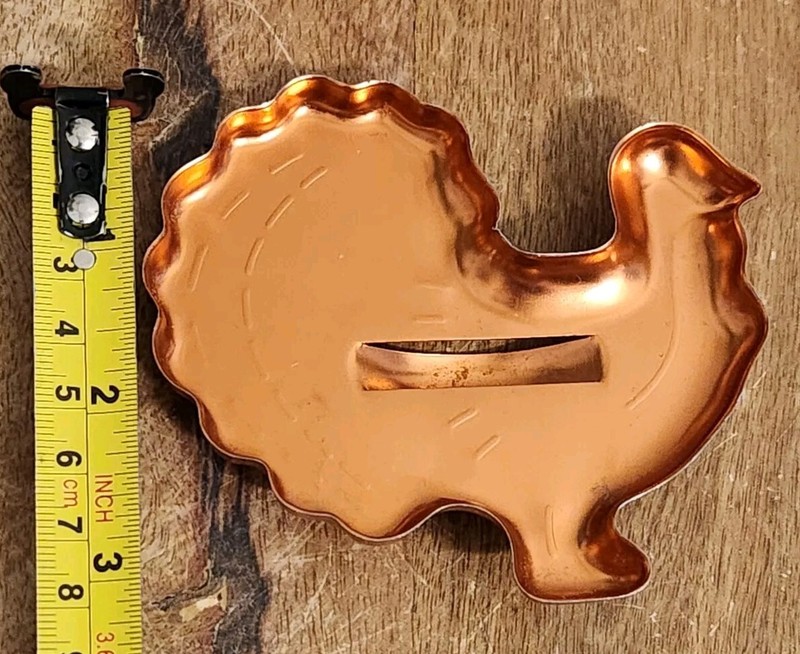 Vintage Mirro Copper Aluminum THANKSGIVING TURKEY Cookie Cutter gallery