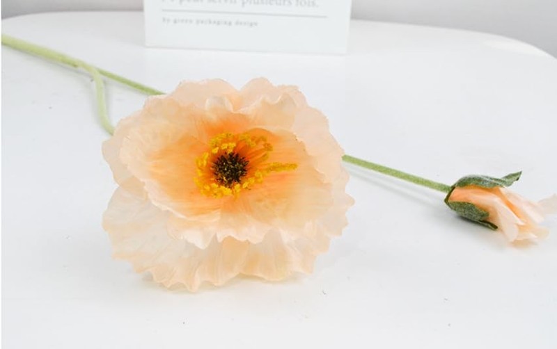Fqueelvys Poppy Silk Flowers6Pcs Fake Poppy Flowers 41.3In Long Stem Poppies gallery