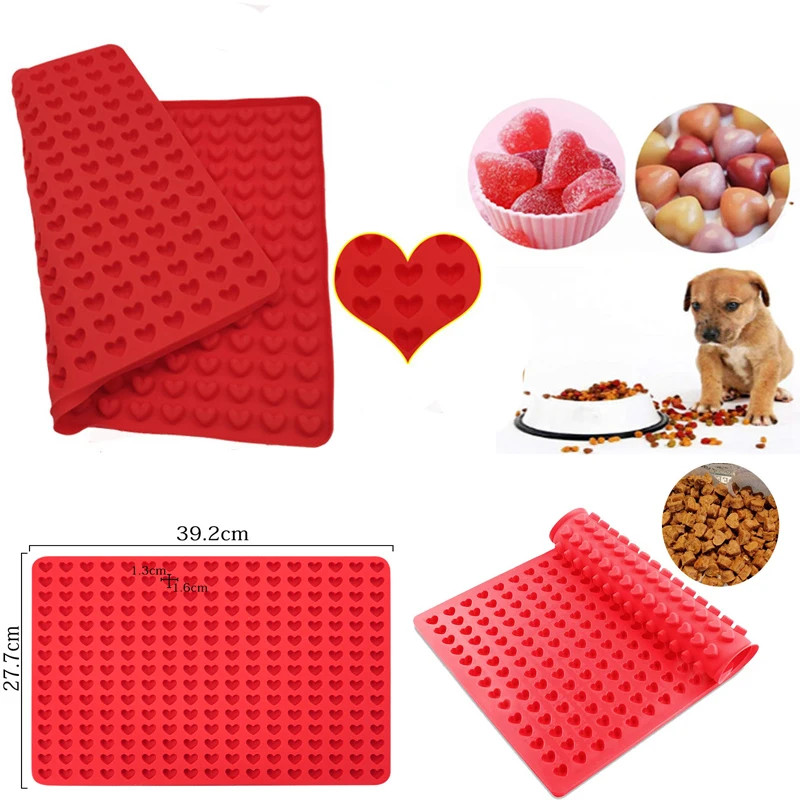 255 Love Hole Silicone Mold Dog Food Dissolved Bean Chocolate Candy Baking Mold gallery