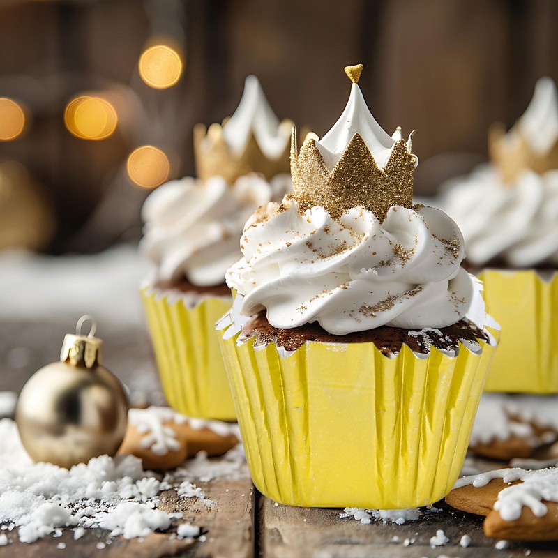 Square Mini Foil Cupcake Liners Brownie Baking Cup Golden Foil Muffin 200 PCS gallery