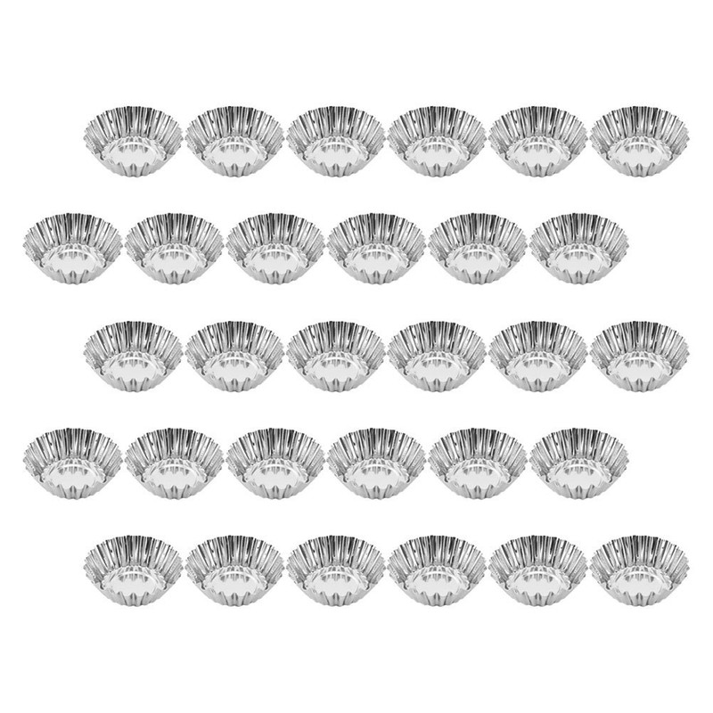 30 Pcs Mini Cake Pans Tart Baking Cups Cupcake Mold Aluminum Molds gallery