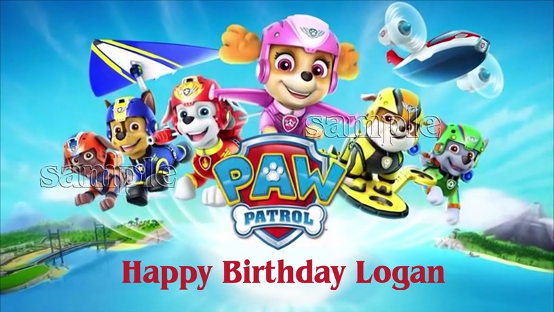 Paw Patrol 1/4 sheet Edible image cake topper fast shipping