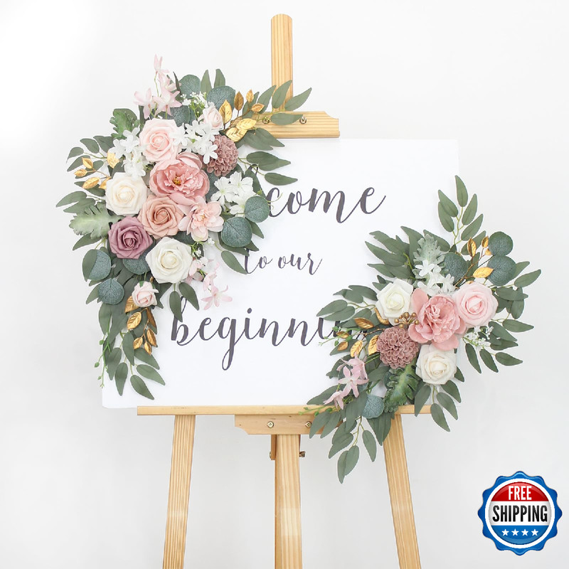 Basiman Arch Flowers Pack Of 2 For Wedding Ceremony Arbor And Reception