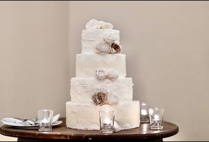 5 Tiers Round Foam Cake Dummies Set 4/6/8/10/12 Inch White Fake Decor 15 Inch gallery