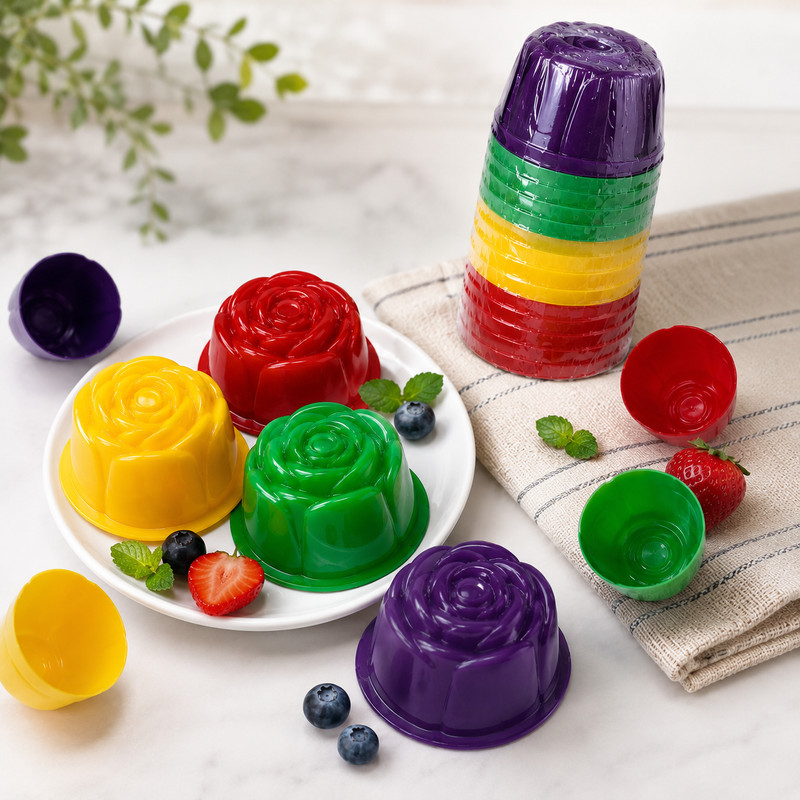 Jelly Mold Acuan Kuih Kaswi Cake Puding Putu Dessert Steaming 16 pic multicolor gallery