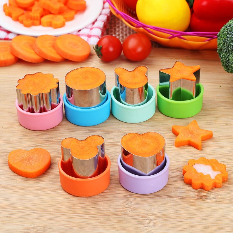 Vegetable Cutter Shapes Set, 24pcs, Mini Cookie Cutters Set Fruit Cookie Past... gallery