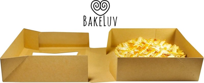 100 Pack 8x8 Brown Bakery Boxes with Window - Elegant Cookie & Treat Packaging gallery