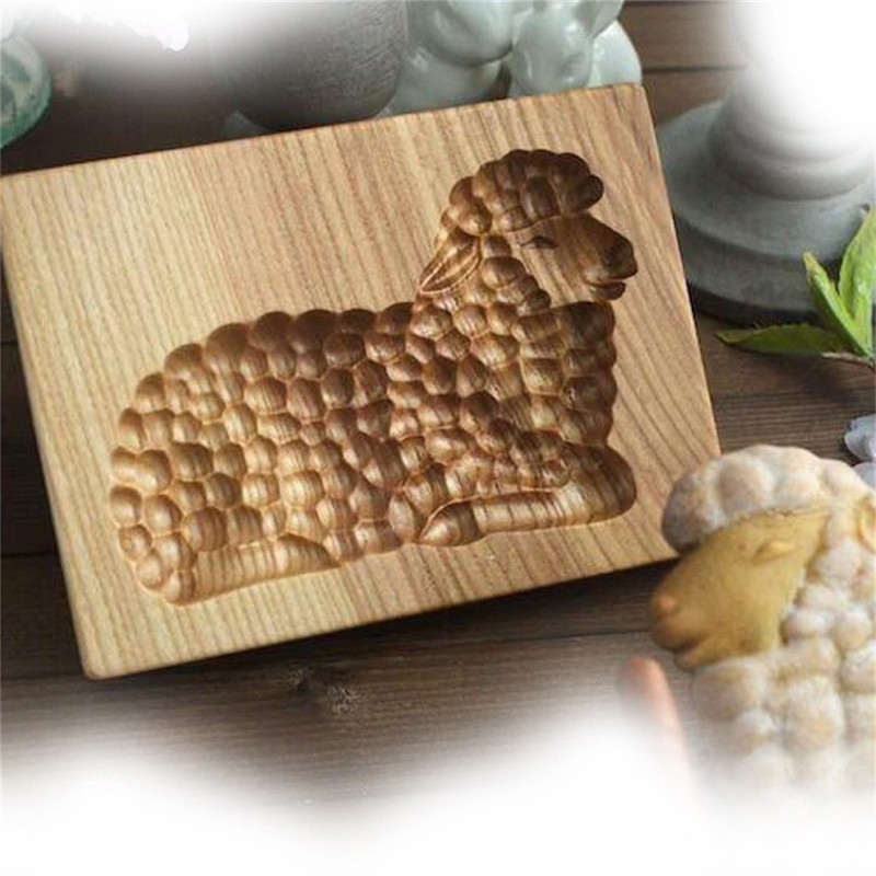 DIY Christmas Easter Cookie Molds Kitchen Carving Gingerbread Wooden Molds gallery