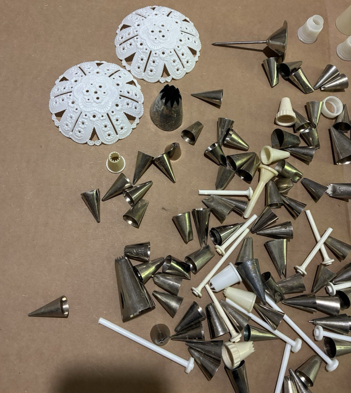 Huge Lot of Cake Decorating Supplies Toppers & MORE Some Vintage gallery