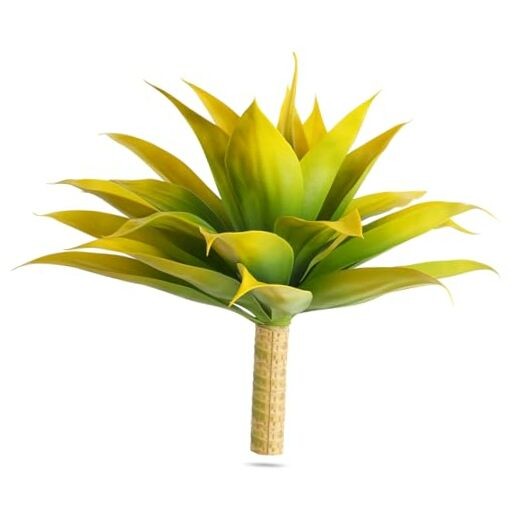 Artificial Agave Fake Plants Fake Succuents Plant for Room Medium Yellow