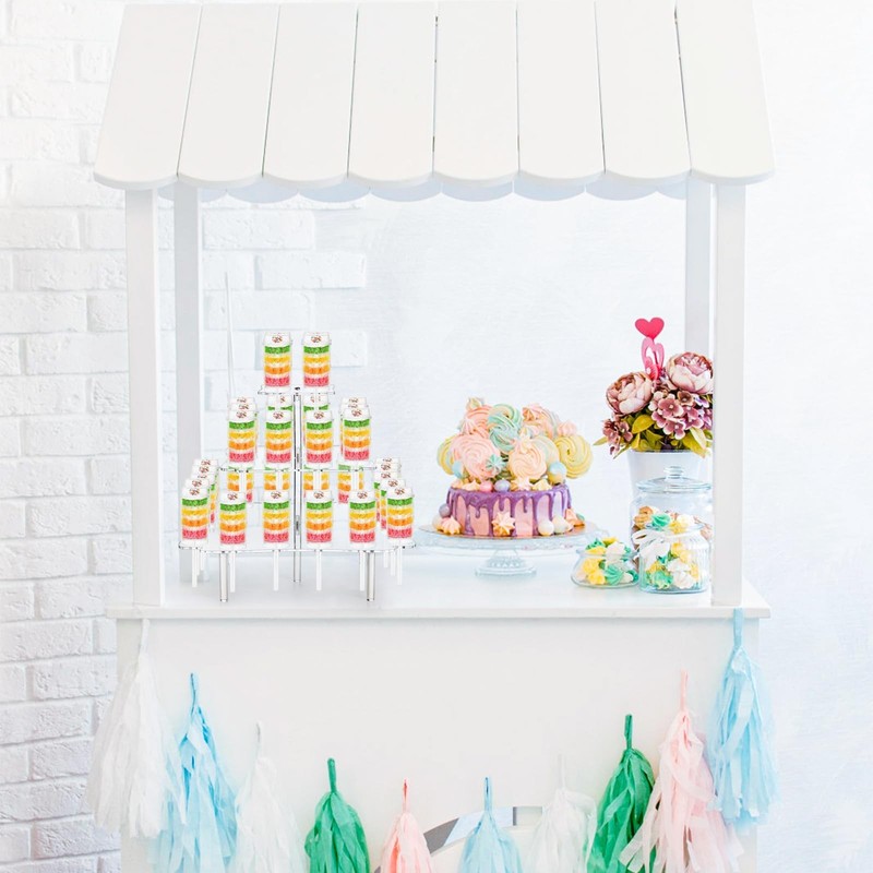 TOPZEA 32 Pack Push Cake Pop Containers & 32 Holes Acrylic Clear Cake Stand, ... gallery