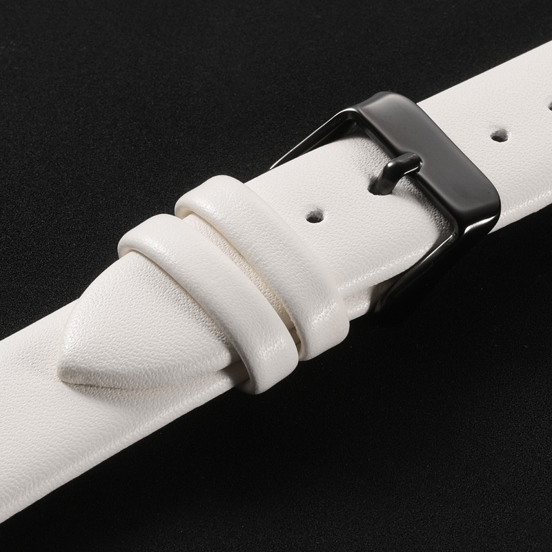Genuine Leather Strap 20mm for Watch with White/Black Buckle gallery