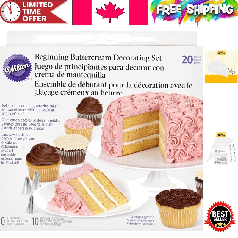 Ultimate Buttercream Cake Decorating Set – 20 Durable Stainless Steel Tips
