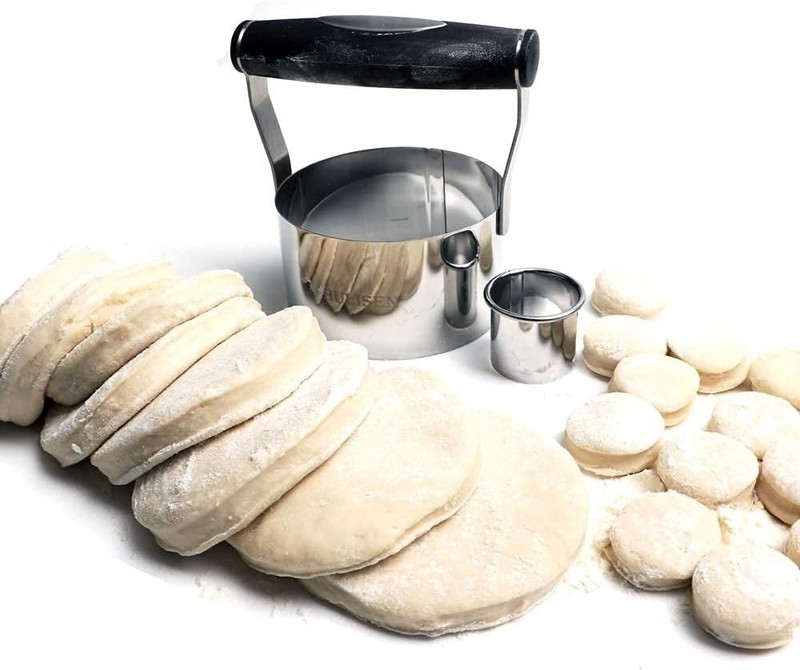 3 Inch Biscuit Cutter, Stainless Steel round Cookies Cutter with Soft Grip Handl gallery