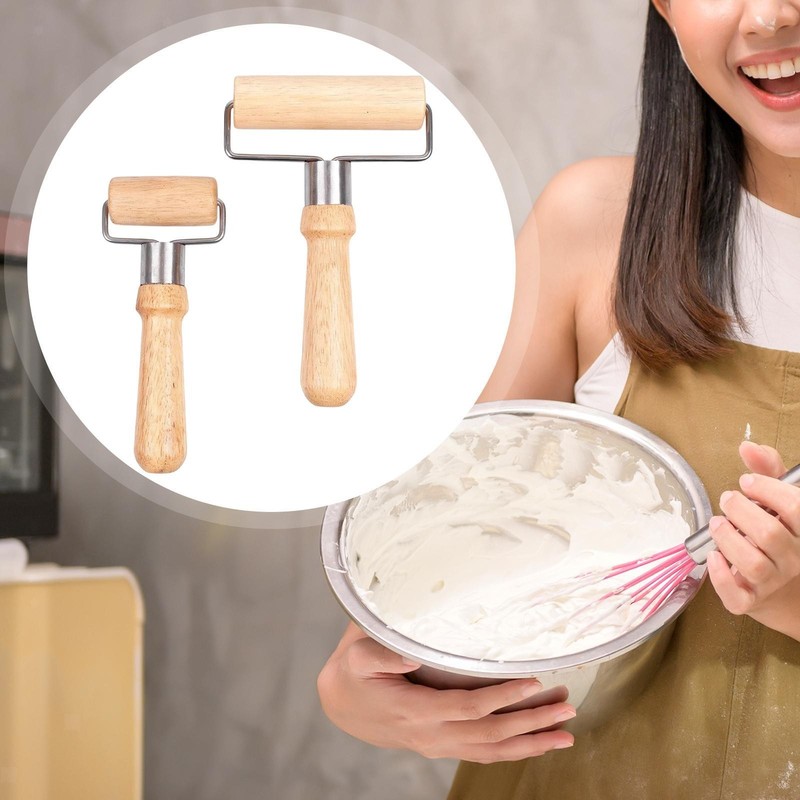 2 Pieces Wooden Rolling Pin Dough Roller Pastry Roller gallery