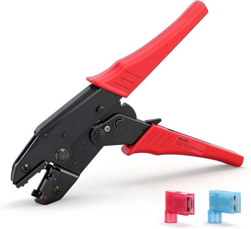 Ratchet Crimper Plier HS-07FL Flag Female Quick Disconnects Crimping