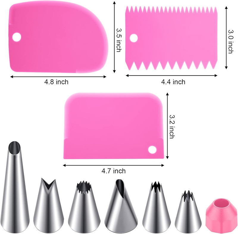 Cake Decorating Syringe Set, Stainless Steels Dessert Frosting Piping Kit with 6 gallery